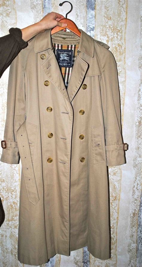 burberry trench coat vintage|vintage burberry trench coat label.